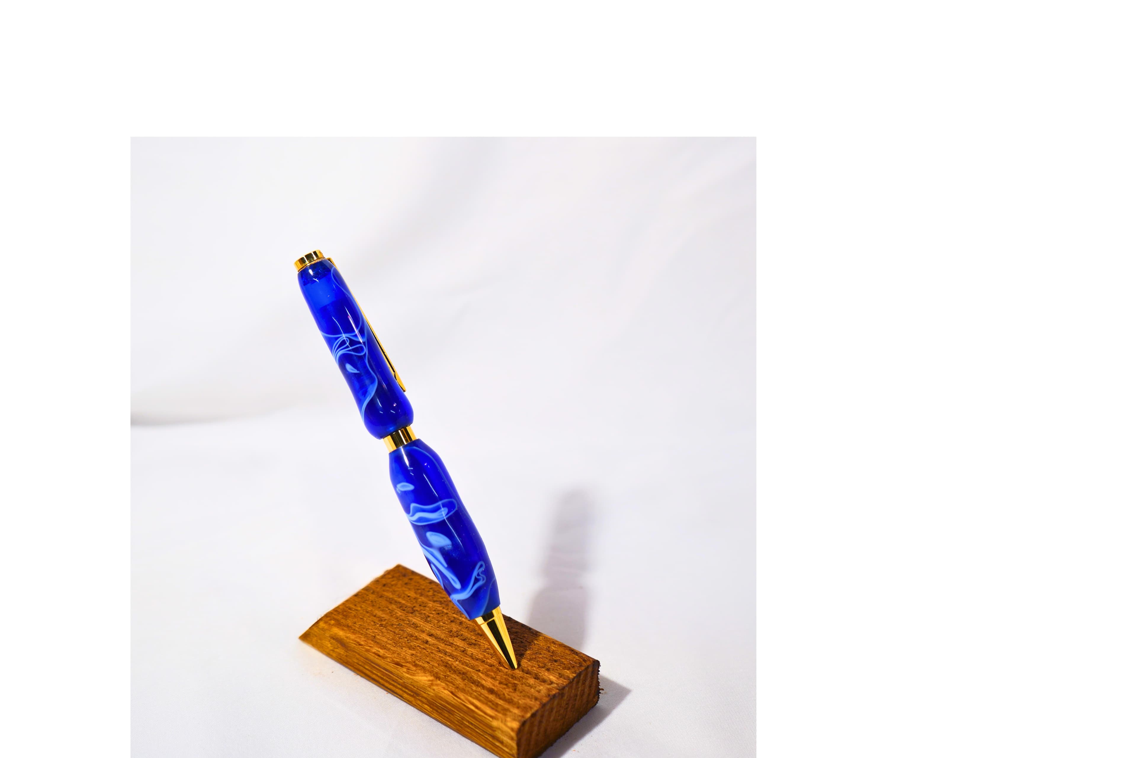 Blue Swirl Acrylic Pen — Twist