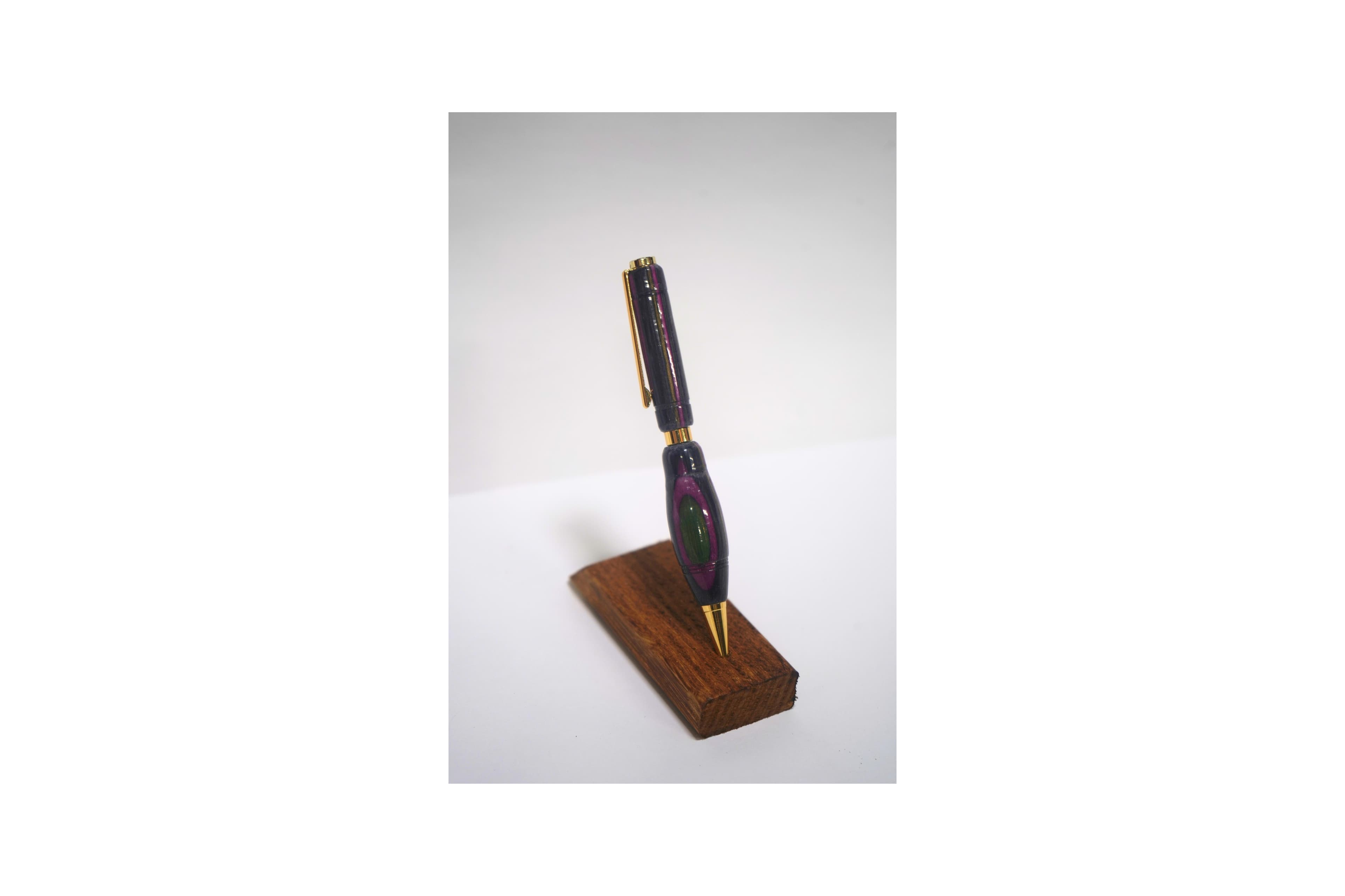 Purple Galaxy Wood Pen
