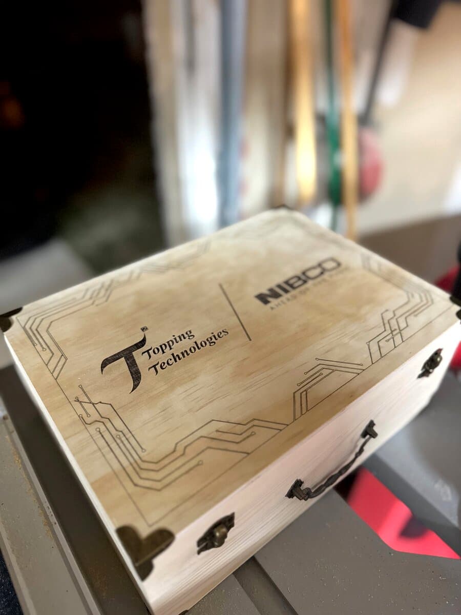 Custom laser engraved keepsake box